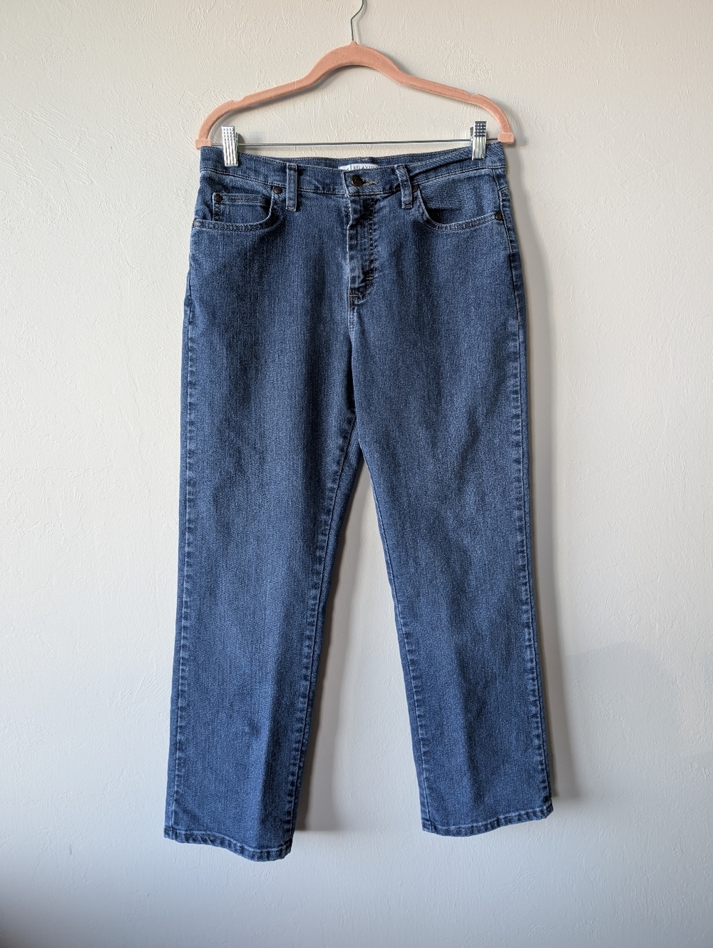 Lee Relaxed Fit At The Waist Blue Straight Leg Jeans Size 10S